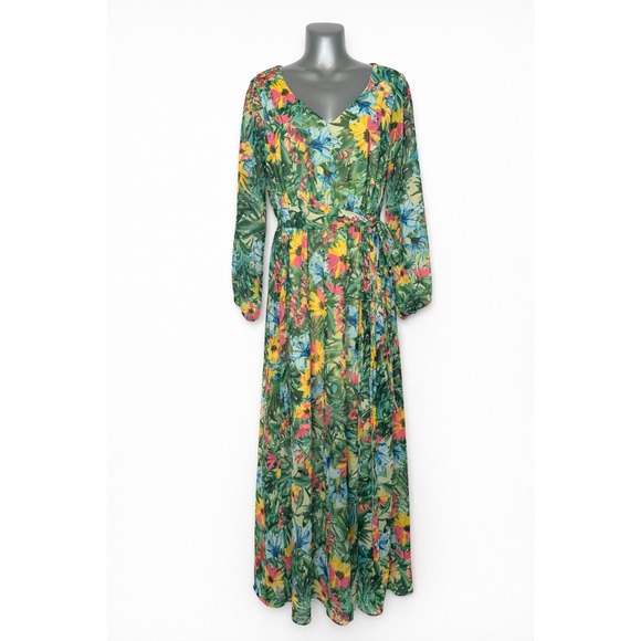 INC International Concepts Dresses & Skirts - INC International Concepts Tropical Floral Maxi Dress Size 8 Long Sleeve